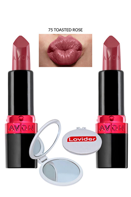 Ultra Kremsi Ruj Toasted Rose 2'li + Lovider Cep Aynası Hediye