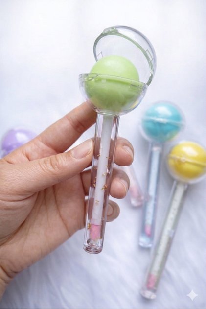 Green Double-Sided Gloss & Moisturizing Balm – Long-Lasting Color-Providing Lip Gloss – 2-in-1 Lip