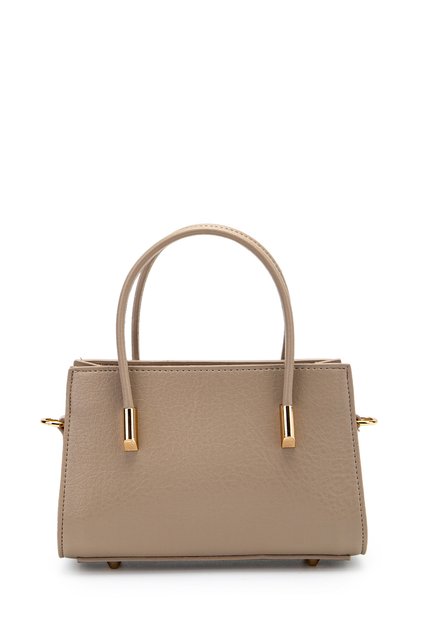 Gold Detail Fixed Strap Women's Crossbody Bag Siena Mink