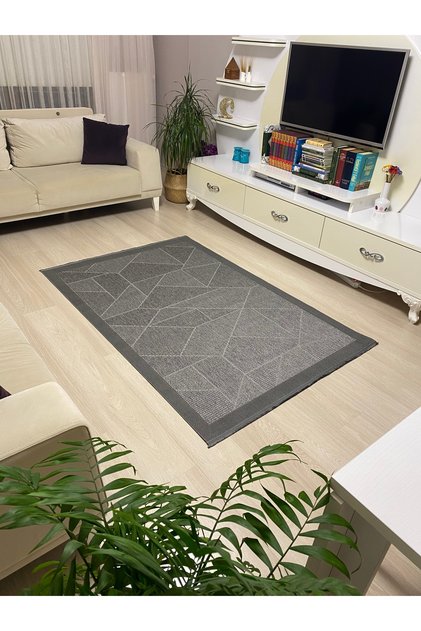 Elite Sisal Non-Slip Base Machine Washable Anthracite Color Kitchen Hallway Living Room Carpet