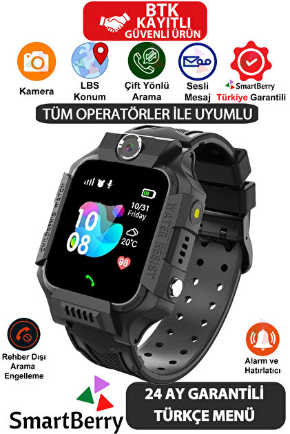 Smartberry Z2 Lbs Konumlu Akıllı Çocuk Takip Saati Sim Kartlı