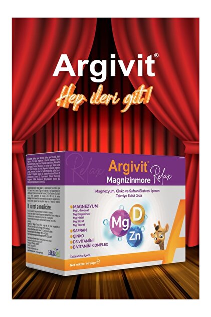 Argivit Magnizinmore Relax Magnezyum, Çinko ve Safran Ekstresi