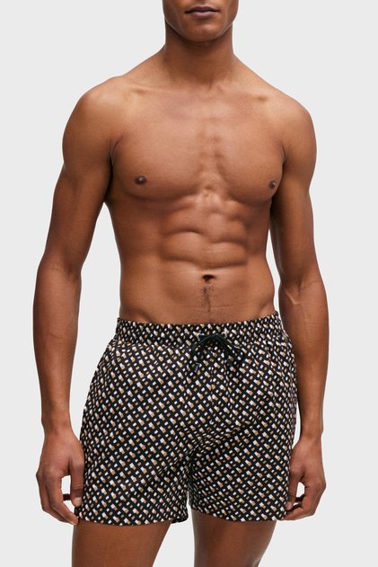 Deniz Şortu Monogram Baskılı Tamamı Astarlı Hızlı Kuruyan Mayo Short Erkek MAYO SHORT 50515720