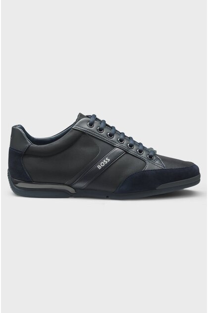 Erkek Süet Detaylı Koku Önleyici Astarlı Rahat Taban Lacivert Sneaker