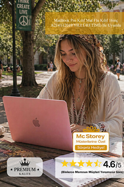 Mcstorey MacBook Pro 16 Touch Bar Uyumlu Sert Kapak Hardcase Mat