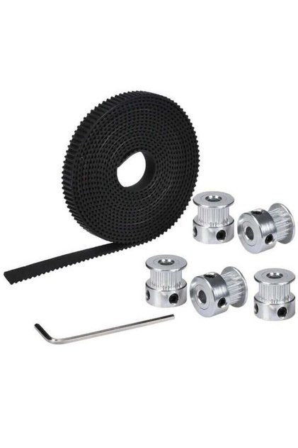 GT2 Kayış - Kasnak Seti - 5metre Kayış ve 5adet Kasnak