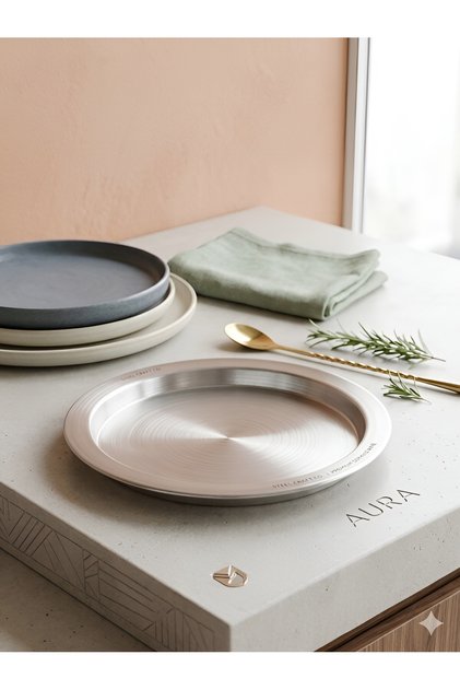 6 Pieces Aluminum 27 cm Kunefe Tray