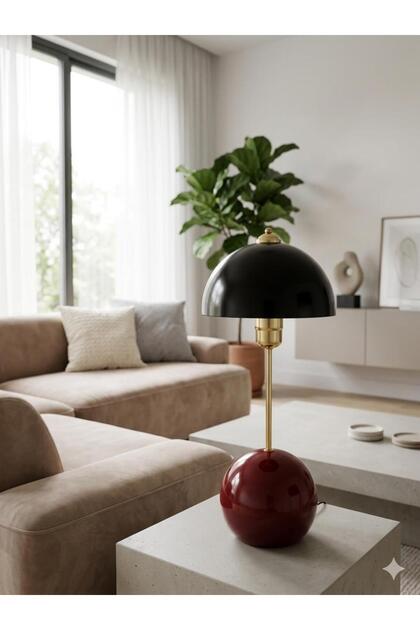Bordo Yarım Küre modern Vintage Bohem abajur Gece lambası ve yatak odası Salon