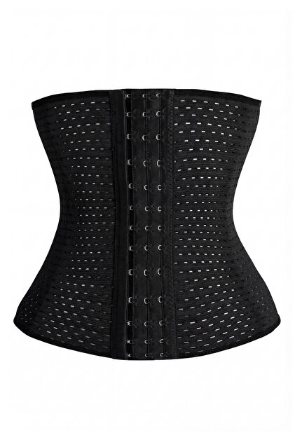 Women's Black Postpartum Maternity Waist Corset – Buckle-Strapped Belly Tightening Corset