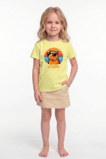 Printed Short Sleeve T-Shirt for Girls B19