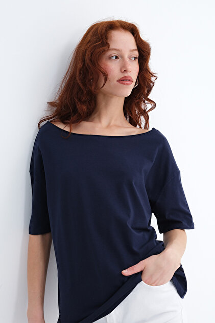 Addax Kayık Yaka Basic T-shirt P1822 - Fiyatı, Yorumları