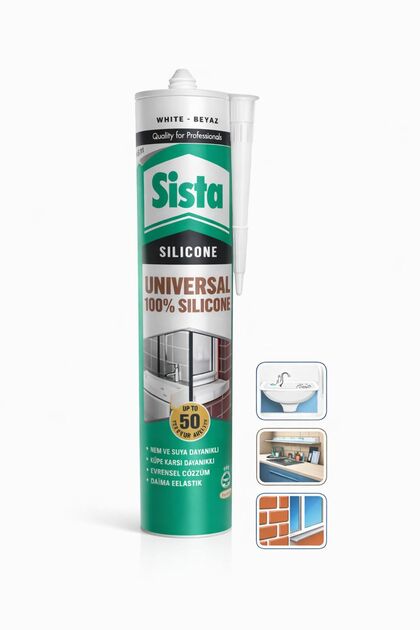 UNİVERSAL SİLİKON BEYAZ %100 SİLİKON 280 ML