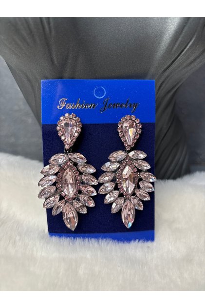 Sparkling Baguette Bridal Wedding Henna Night Earrings