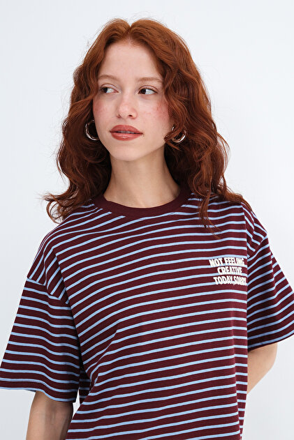 Addax Bisiklet Yaka Çizgili T-shirt P10711 - Fiyatı, Yorumları