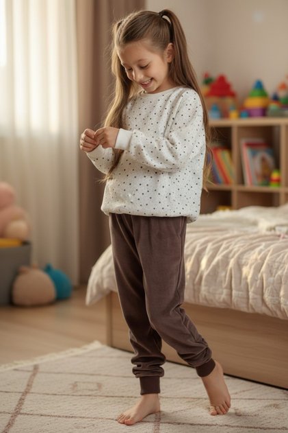 Unisex Children's Velvet Pajama Set