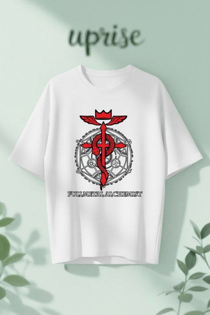 Fullmetal Alchemist Printed Cotton Oversize T-Shirt