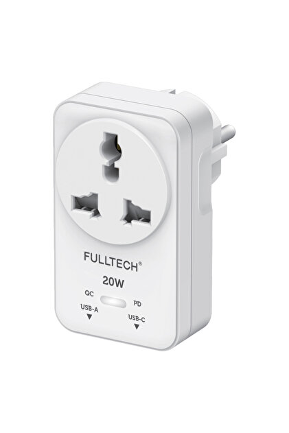 Fulltech FTR-27 20W PD Hızlı Şarjlı Akım Korumalı Kompakt Priz