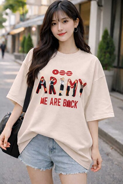 puolikuu Arirang World Tour BTS Baskılı Oversize Tshirt - Fiyatı