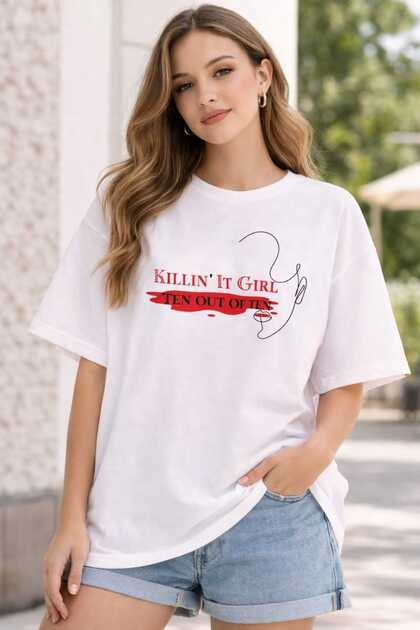 puolikuu Arirang World Tour BTS Baskılı Oversize Tshirt - Fiyatı