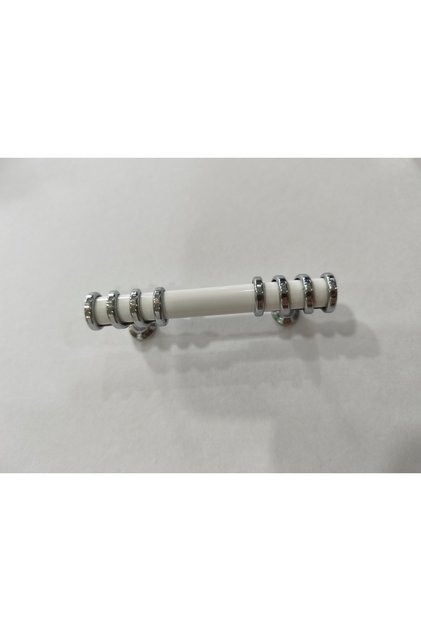 Light 64 mm (6.4 cm) White-Chrome 1 Piece Drawer Wardrobe Furniture Handle Children's Room Kitchen