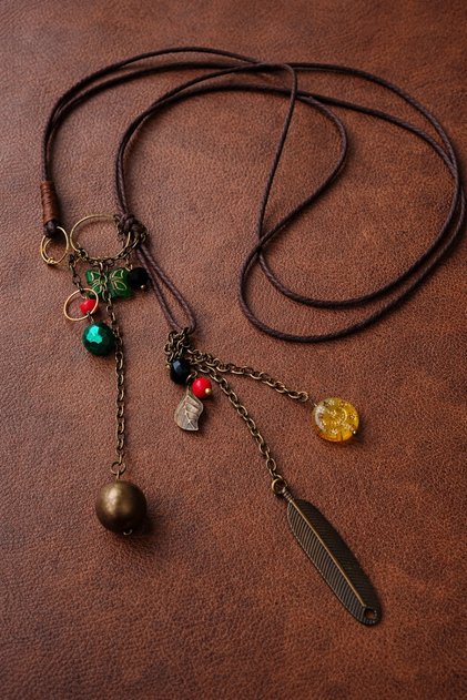 Handmade Ringed Bohemian Authentic Hippie Style Women's Necklace