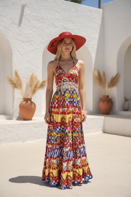 Antica Sartoria LEONI AL SOLE Maxi Elbise