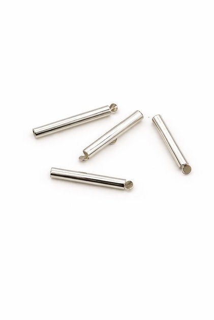 20 ADET - 4x30 mm Miyuki Kapama, Korniş Kapama, Miyuki Bileklik Kapama, Sıralı Bileklik Kapama Nikel