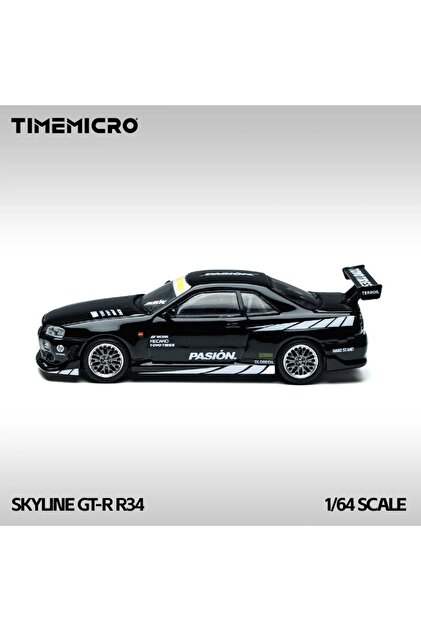 HOT WHEELS Timemicro 1:64 Nissan Skyline Gt-R R34 Black Jdm