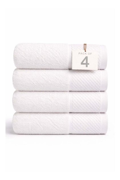 - Pack of 4 Cotton-Rich Bath Towel