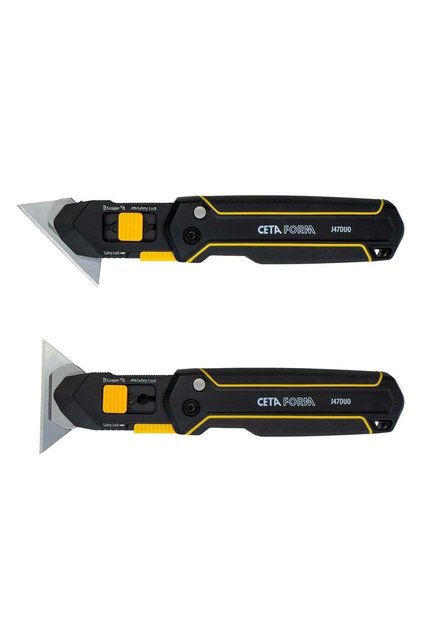 J47DUO Çift Fonksiyonlu Katlanır Trapez Maket Bıçağı Falçata