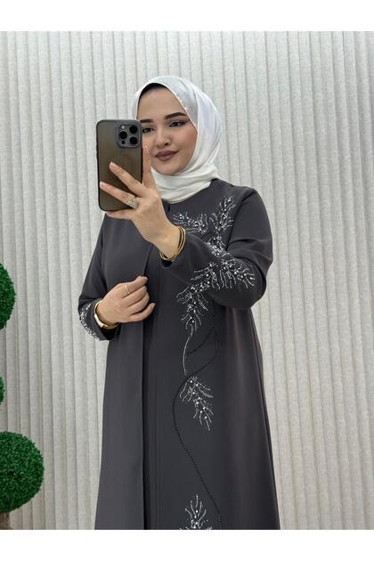 Stone-Embellished Ferace Dress