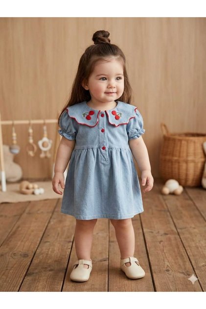 Laura Baby Baby Girl Kids Cherry Pattern Cute Dress