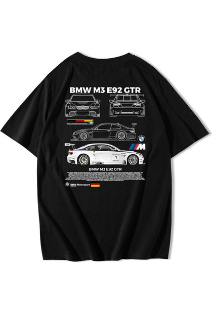 Unisex Oversize Bmw M3 E92 T-Shirt Black