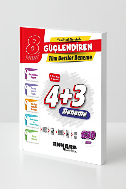 Ankara Yayıncılık 8. Sınıf Tüm Dersler 4+3 Deneme 7 Deneme 630