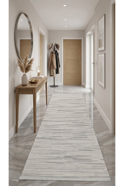 Yün Tuşeli %100 Akrilik Modern Desen Oturma Odası Salon ve Koridor Halısı