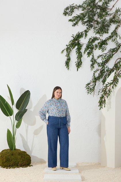 Açık Lacivert Denim Pantolon