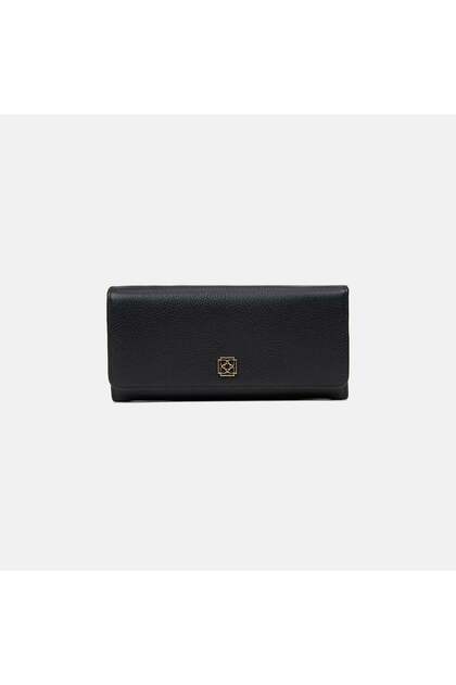 Women's Black Covered Leather Wallet