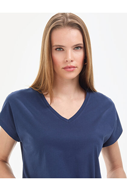 Pierre Cardin Lacivert Regular Fit Basic Tişört 50325454-VR033