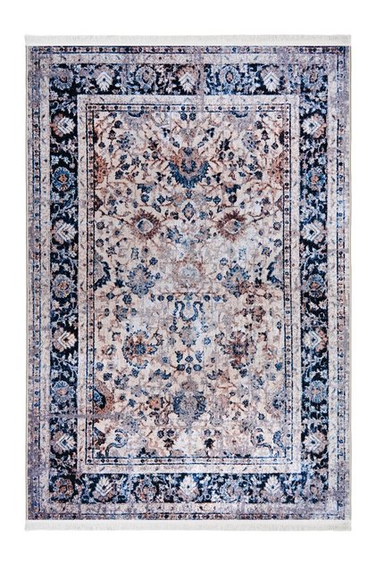 Velvet Bolaman Serisi 1563 Renkli Pamuk Tabanlı Etnik Desenli Modern Halı