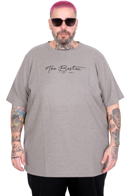 Mode XL Large Size T-Shirt Bis the Boston Waffle U26000 Haki