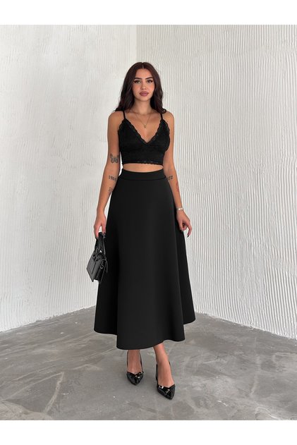 Women's Flared Mevlana Scuba Skirt
