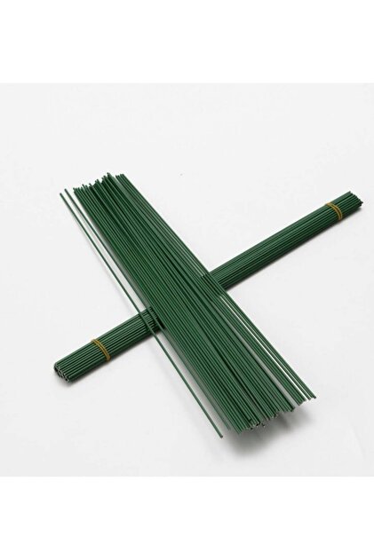 Plastik Çiçek Yapma Teli - Dekoratif Çiçek Yapım Teli - Craft Flower Making Wire - 40CM - 100 Adet Ç