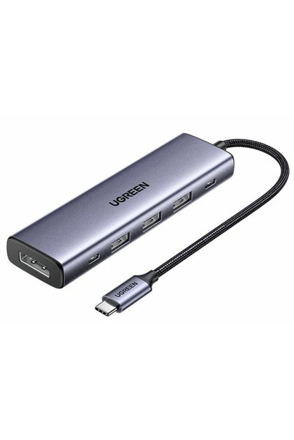 Stație de andocare USB-C, HDMI, DisplayPort, USB, 5Gbps, PD 100W, 4K 60Hz, CM511, gri