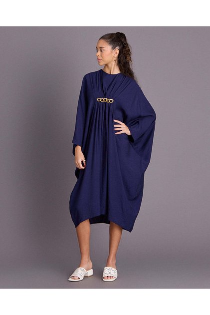 Senior Girls Navy Kaftan Dress