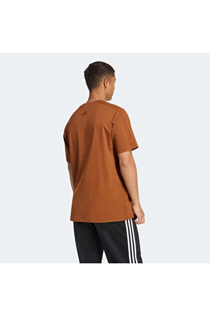 adidas Coffee Cafe Hoop Graphic Erkek Kahverengi Tişört (KB4842