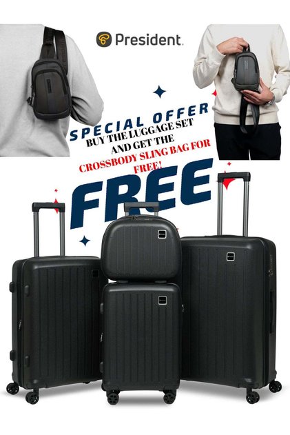 Polypropylene 4 Piece Trolley Luggage Set
