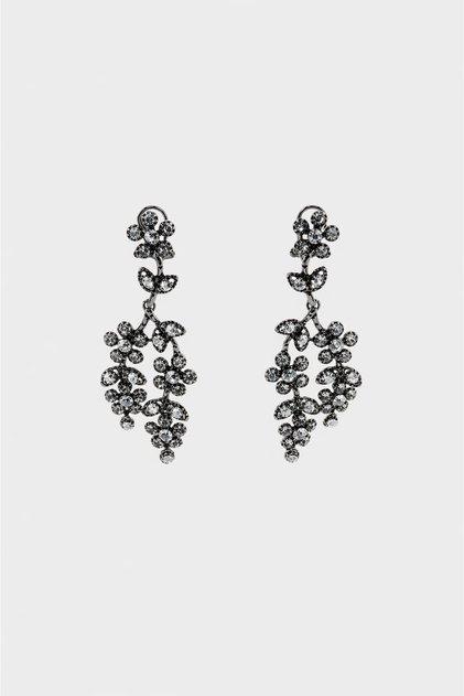 Floréa Crystal Pendant Earrings | Mev'Art Collection