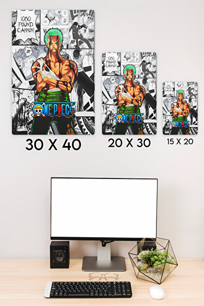 Charmbi One Piece Zoro Manga Dekoratif Metal Poster Tablo – Canlı