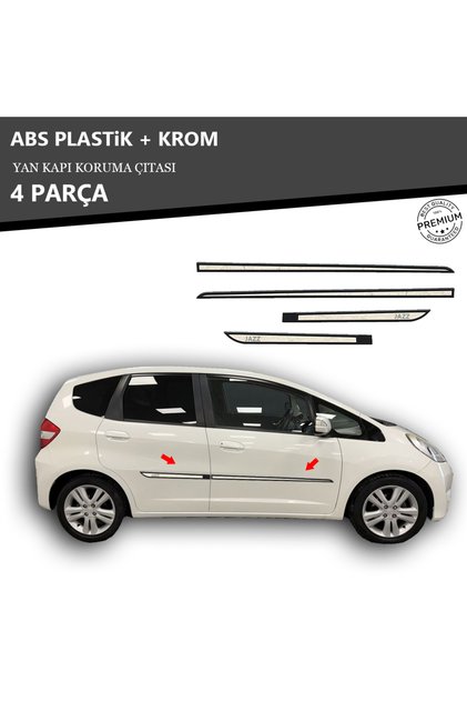 HONDA JAZZ YAN KAPI KORUMA ÇITASI PLASTİK + KROM