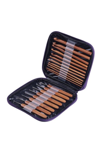 20 Parça Bambu Tığ Seti – 1.0 mm’den 10 mm’ye kadar tüm boylar tek pakette